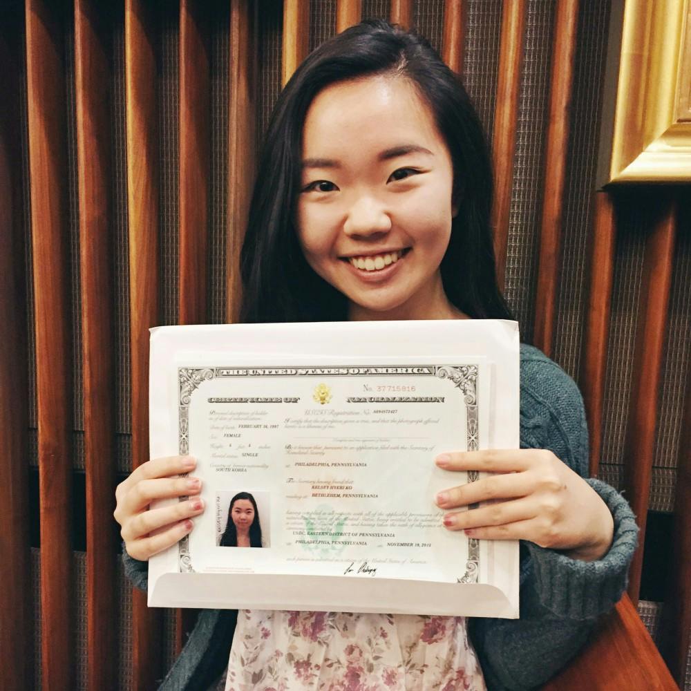 COURTESY OF KELSEY KO
The first anniversary of Kelsey Ko’s naturalization is coming up on Nov. 15.