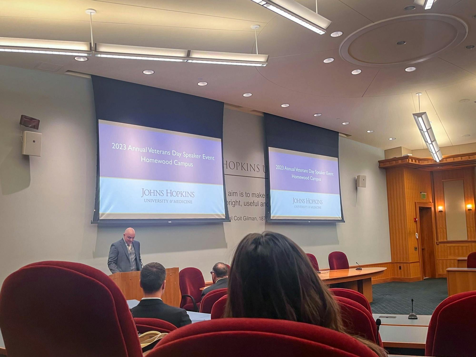 COURTESY OF ANNA MINTZER
Hopkins hosts weeklong events to honor veterans on campus with keynote speeches from Brigadier General Adam Flasch and Whiting School of Engineering Dean Ed Schlesinger.