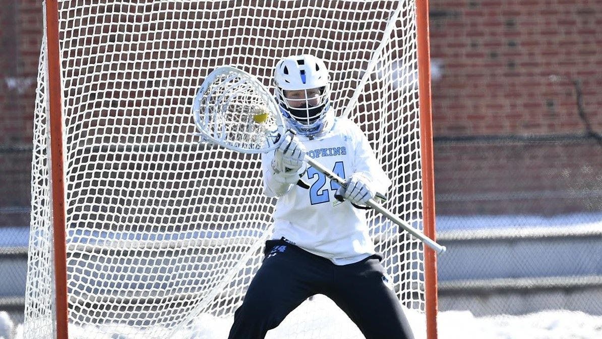 COURTESY OF HOPKINSSPORTS.COM
Senior goalie Kathleen Garvey helped keep the game close despite the loss.