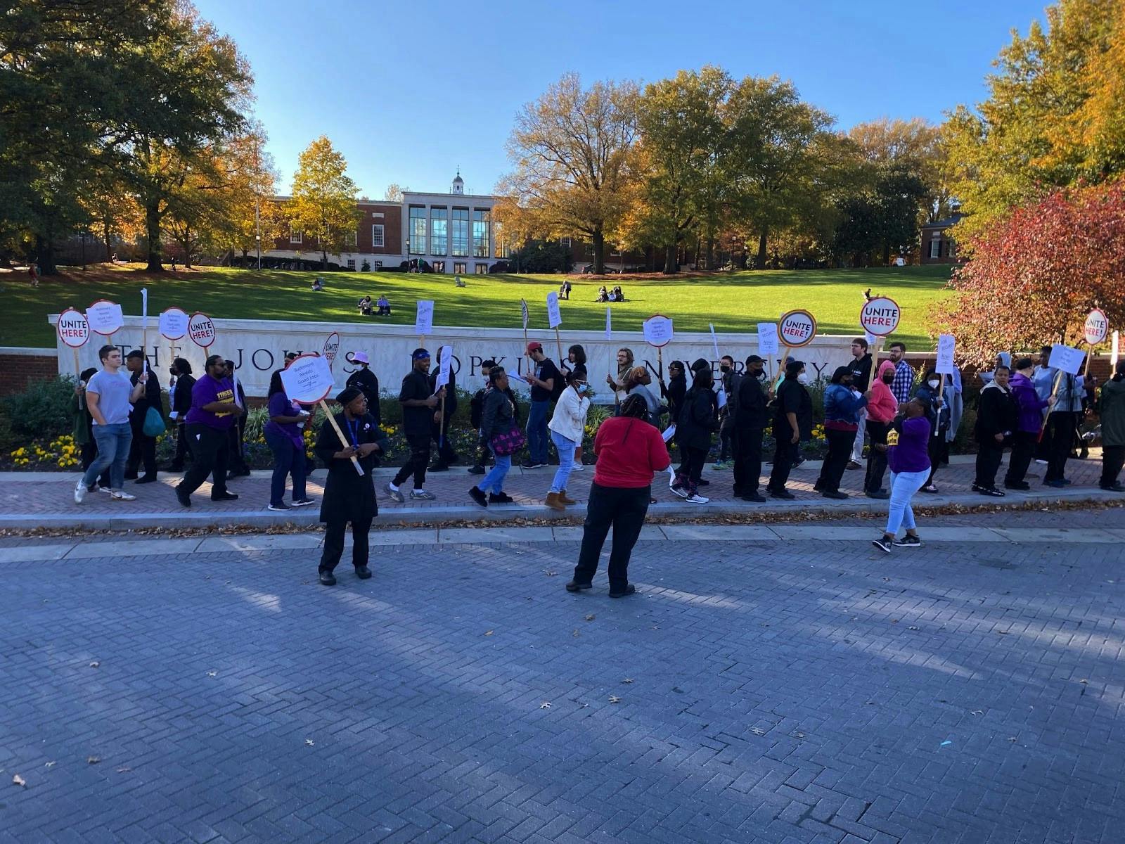COURTESY OF LONDON CRADDOCK
Hopkins Dining employees are negotiating with the University for job security, fair wages and insurance.