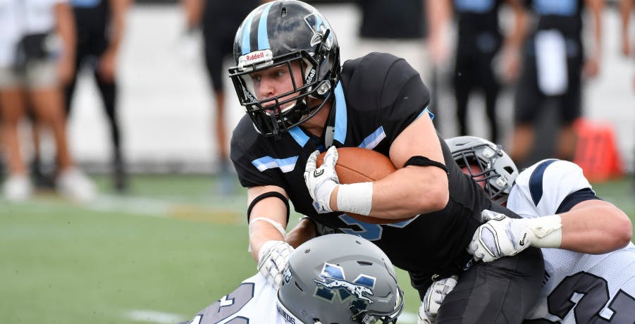 HOPKINSSPORTS.COM
The Hopkins football team lost their first regular season Centennial Conference game since 2012.