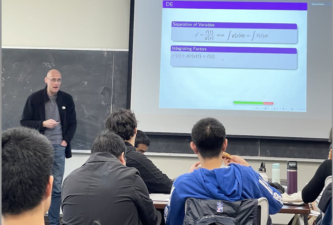 COURTESY OF ZACHARY BAHAR
Nathan Pennington discussed the problems with the way differential equations are presented in courses.