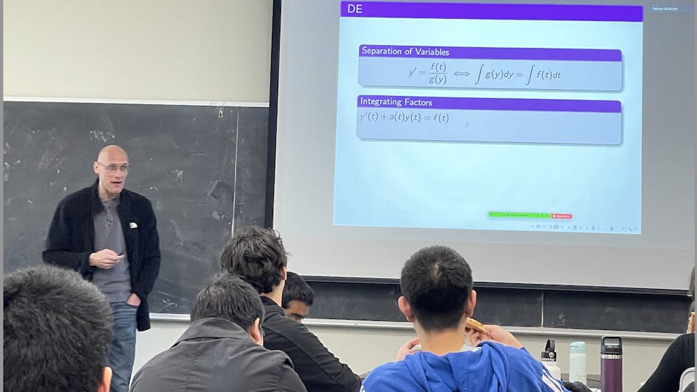 COURTESY OF ZACHARY BAHAR
Nathan Pennington discussed the problems with the way differential equations are presented in courses.