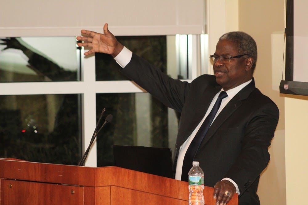 COURTESY OF RAYYAN GORASHI
Tiéna Coulibaly, the ambassador of Mali, talked about the country’s instability since the 2012 coup.