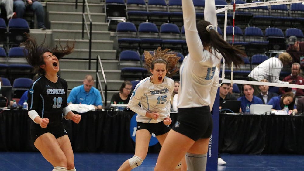 HOPKINSSPORTS.COM
Volleyball finished their historic season with an NCAA Championship.
