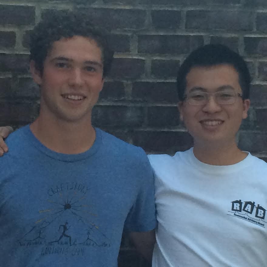 COURTESY OF KATHERINE LOGAN
Randall (left) and Wang (right) won the Ten by Twenty Challenge.