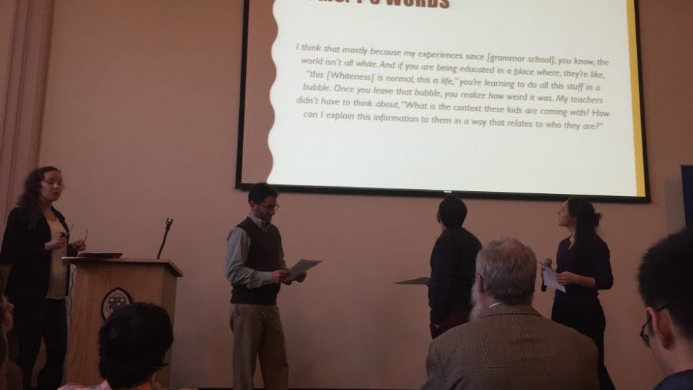 COURTESY OF SIRI TUMMALA
Berchini offered advice to educators on how to teach about racism.