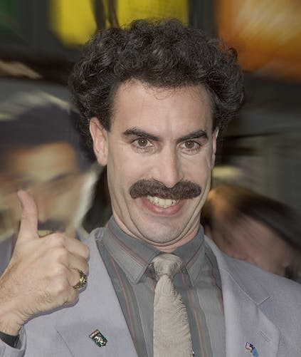 SKSSOFT / CC BY 2.5
Sacha Baron Cohen stars as Borat in the new sequel to the 2006 film.