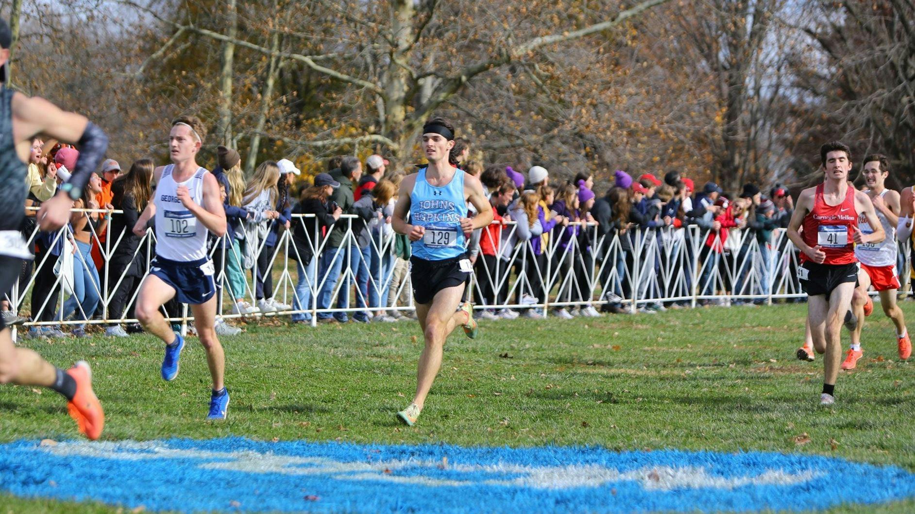 COURTESY OF HOPKINSSPORTS.COM
Blue Jay Men gear up to compete at the Baltimore Metro meet at Goucher College.