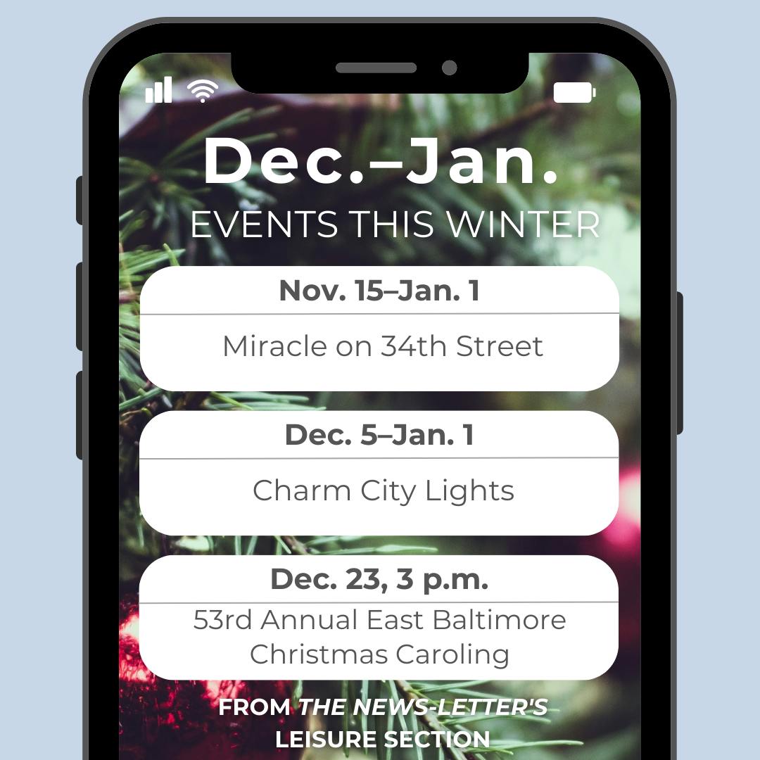 ARANTZA GARCIA / DESIGN AND LAYOUT EDITOR
As we wind down the semester for finals and break, here are a few events to destress and get into the holiday spirit.