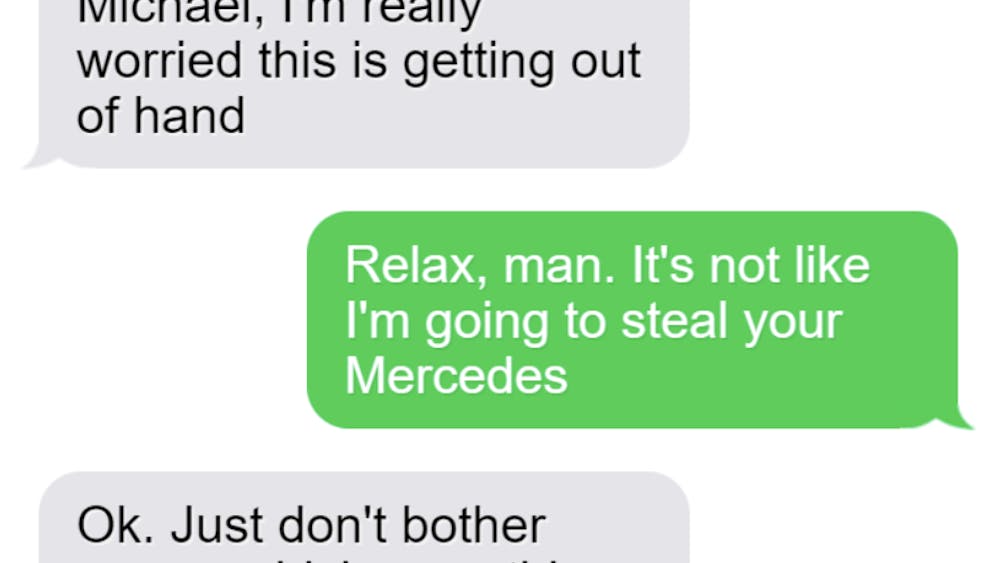 FILE PHOTO
A text message exchange between Bloomberg and an administrator was shared with The News-Letter.