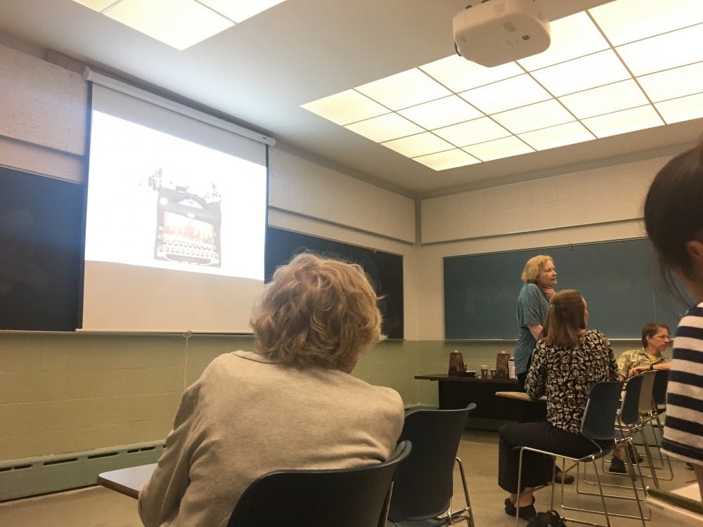 Erica Shoenberger spoke on the origins of the electric car, detailing the reasons that led to its initial failure.