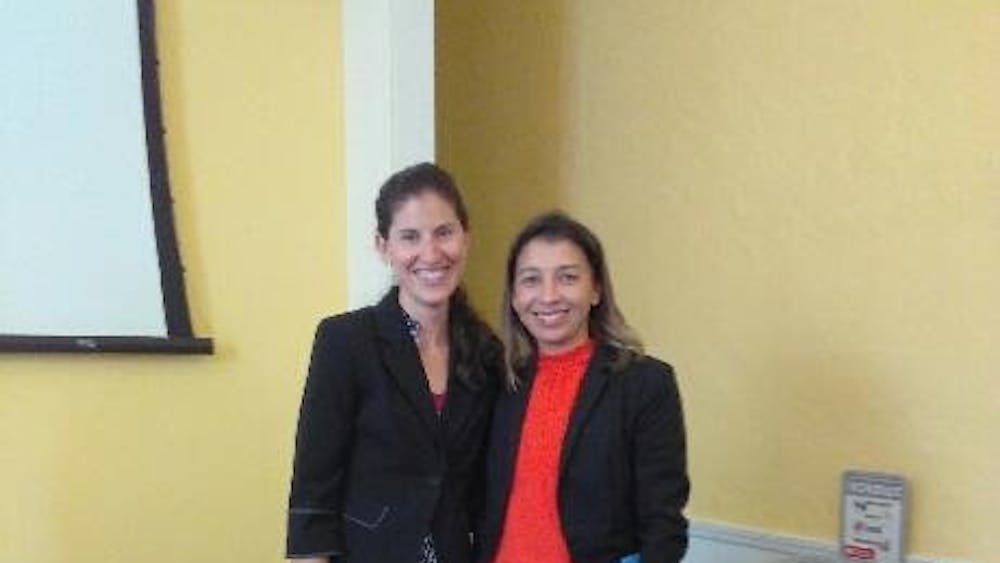 COURTESY OF DIANA HLA
Richlin, left, researches trends in the religious identities of Brazilian migrants.