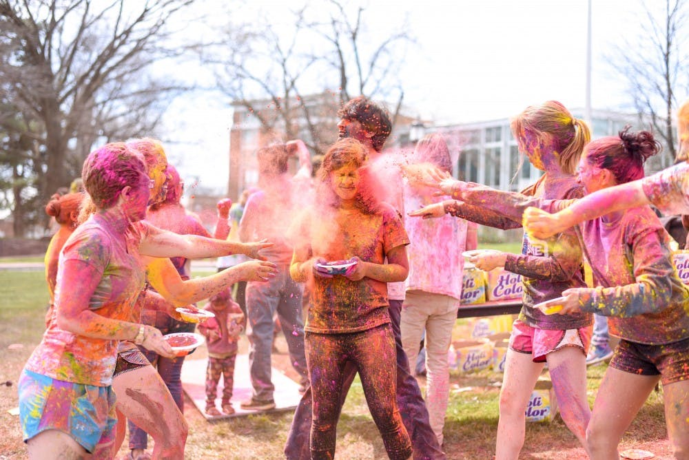 Courtesy of naina rao
The Beach came alive this Sunday, as Hopkins students celebrated the arrival of spring with Holi, the Hindu festival of colors. 