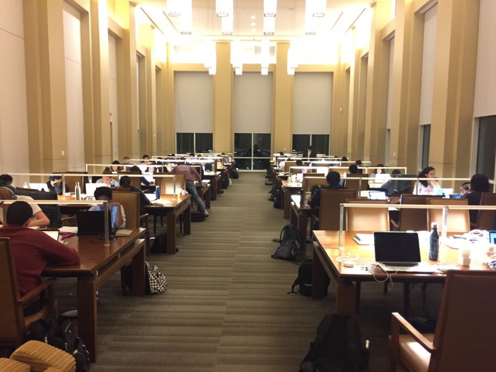 COURTESY OF KELSEY KO
Some students have pointed out that the spaces available in MSE and Brody are not enough to accomodate the demand during exam season.