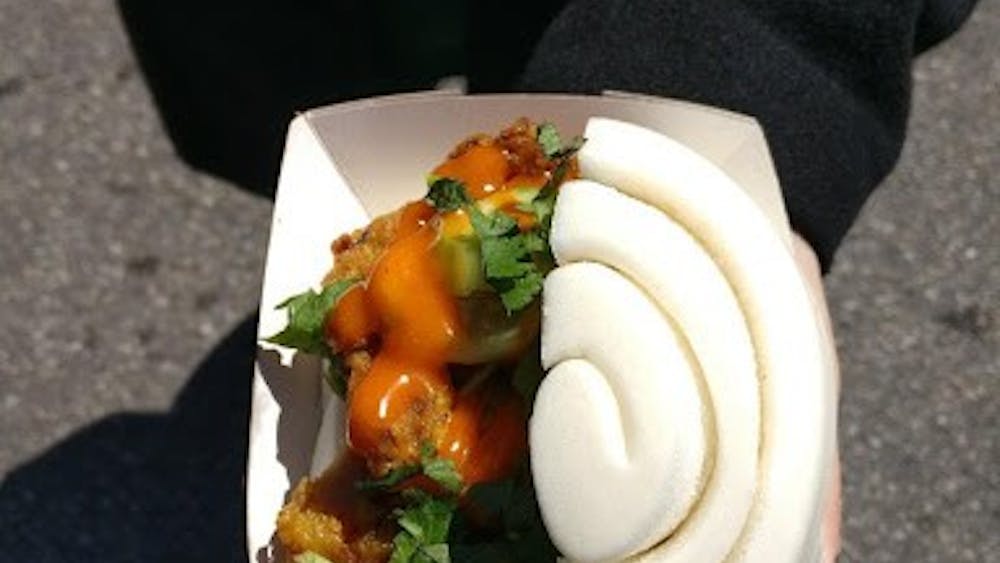 Courtesy of Jesse Wu
Wu bought a curry fried chicken bun sandwich from the Ekiben stand at the market.