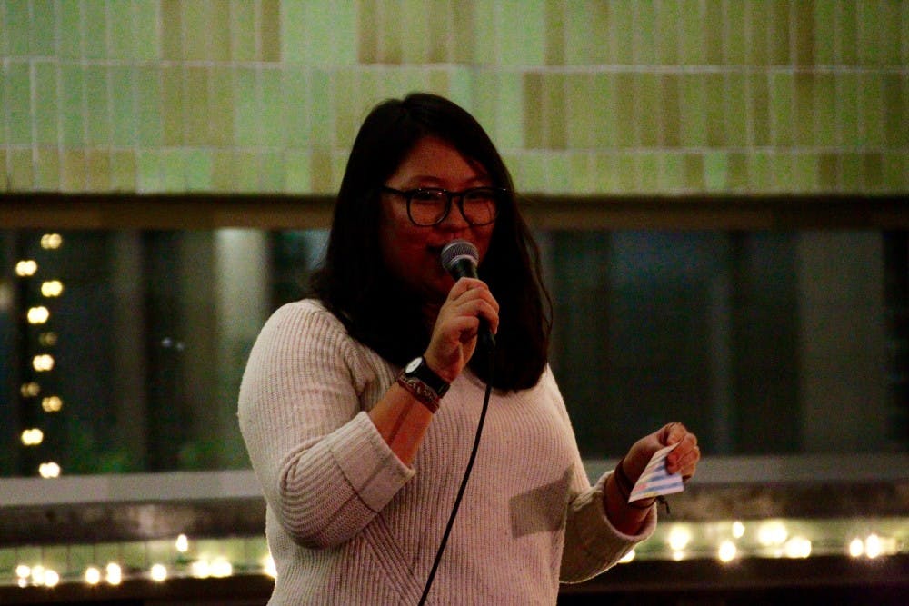  LEON SANTHAKUMAR/photography editor
Senior Jackie Choi discussed her difficult transition from high school to Hopkins.