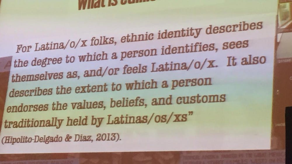Courtesy of the Johns Hopkins Latino Alliance
Hipolito-Delgado explored the impact of ethnic identity labels on the Latinx community.