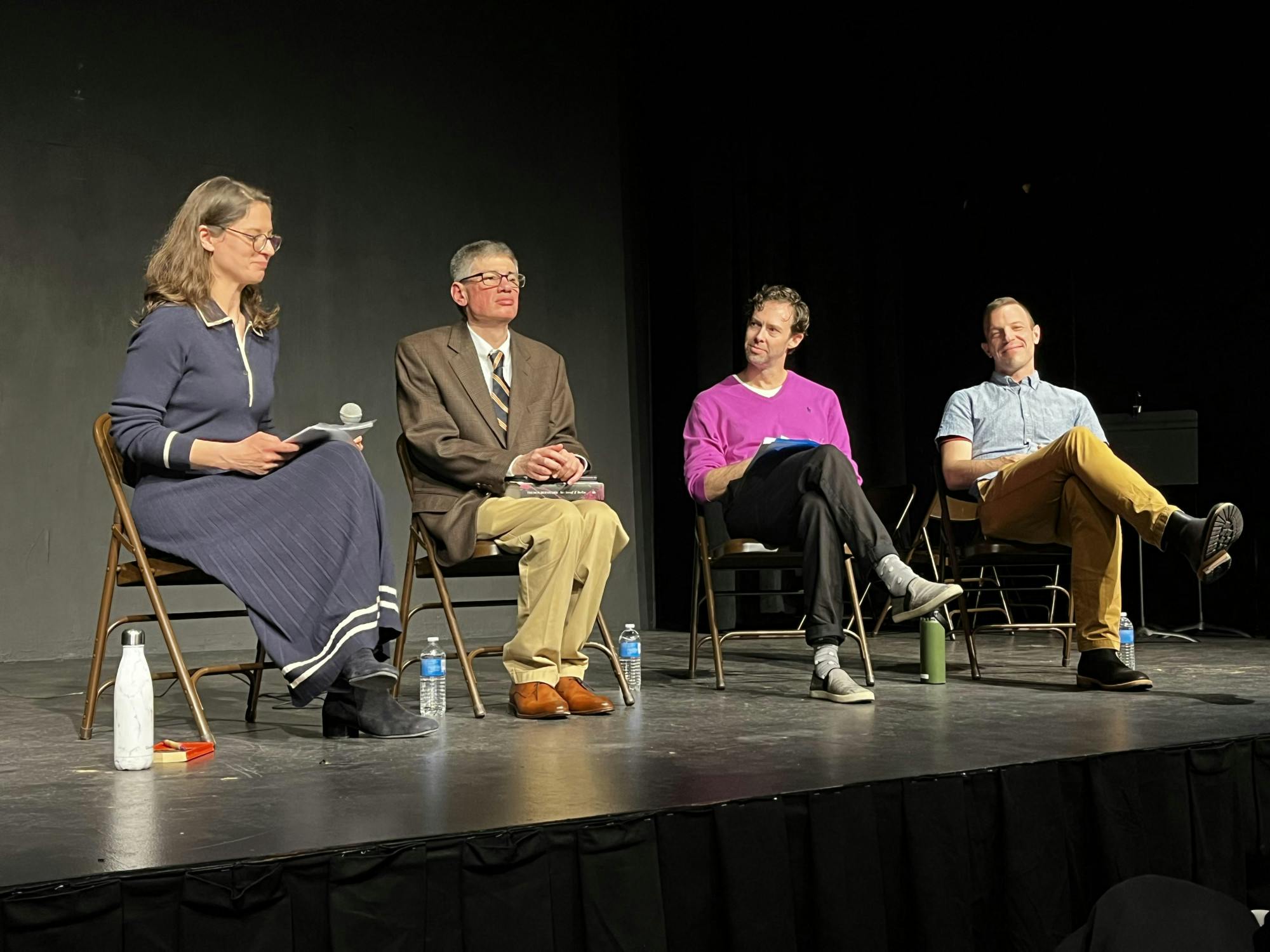 COURTESY OF TIMOTHY MCSHEA
After the reading, the event included a panel discussion, which involved Miller Associate Professor of Philosophy Katharina Kraus; Assistant Professor of German Jacob Haubenreich; Douglas Robertson, whose translation of the play was used for the event; and Drew Lichtenberg, an associate director and dramaturg in residence at Shakespeare Company, Washington.