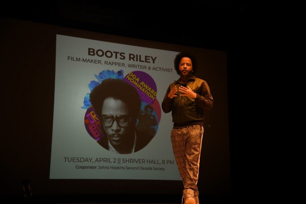 COURTESY OF STEPHANIE LEE
Boots Riley, the director of Sorry to Bother You, spoke at FAS.