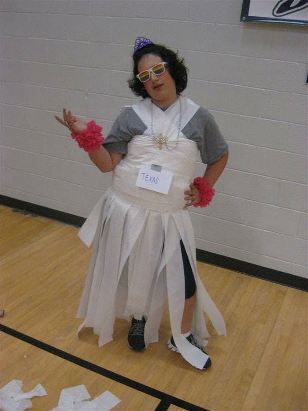 COURTESY OF JACOB TOOK
A photo taken during a pageant at the weight loss camp Took attended.&nbsp;