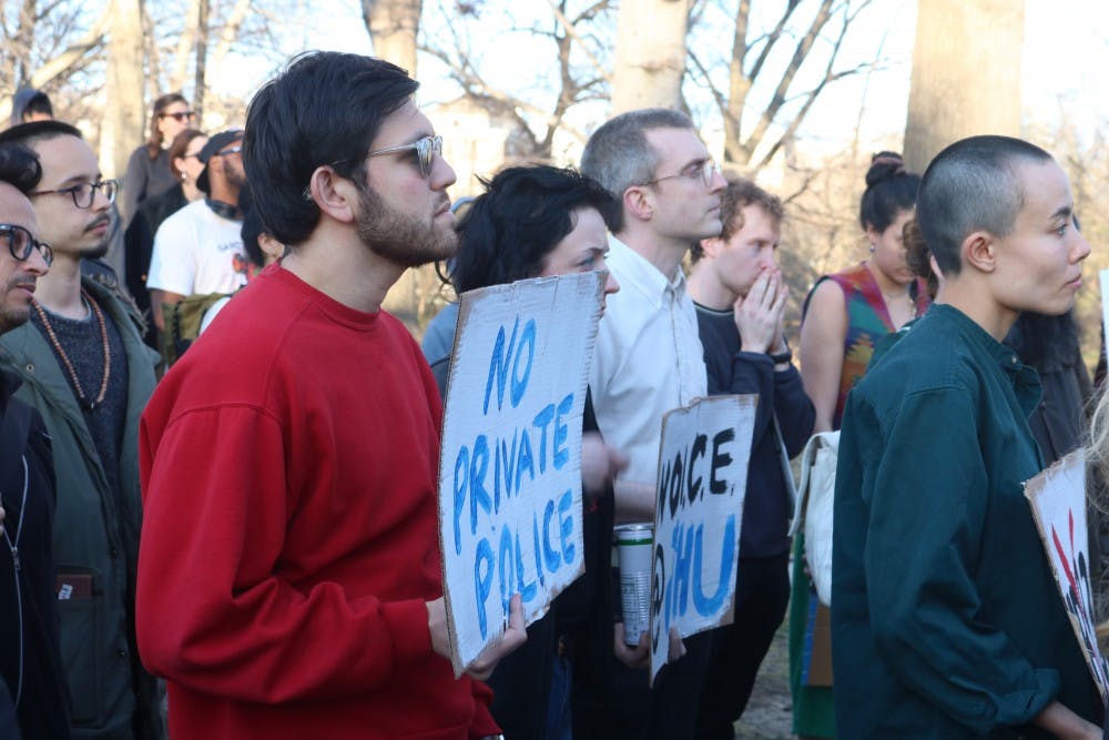 Eda Incekara/Photography Editor
Students staged a 24-hour sit-in in Garland Hall and marched on President Daniels' house.