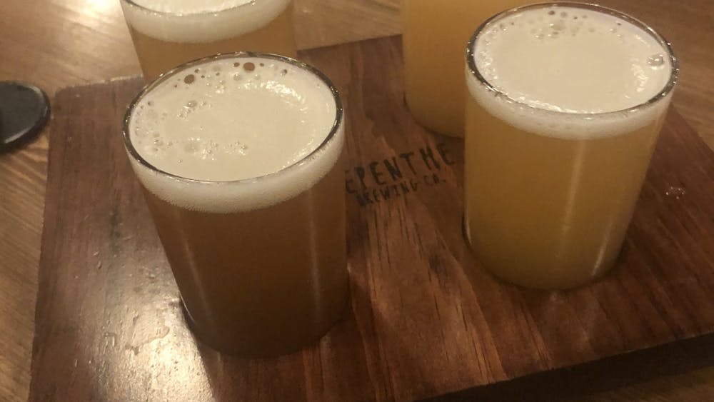 COURTESY OF SABRINA ABRAMS

Nepenthe offers flights, giving patrons the chance to sample four different beers.