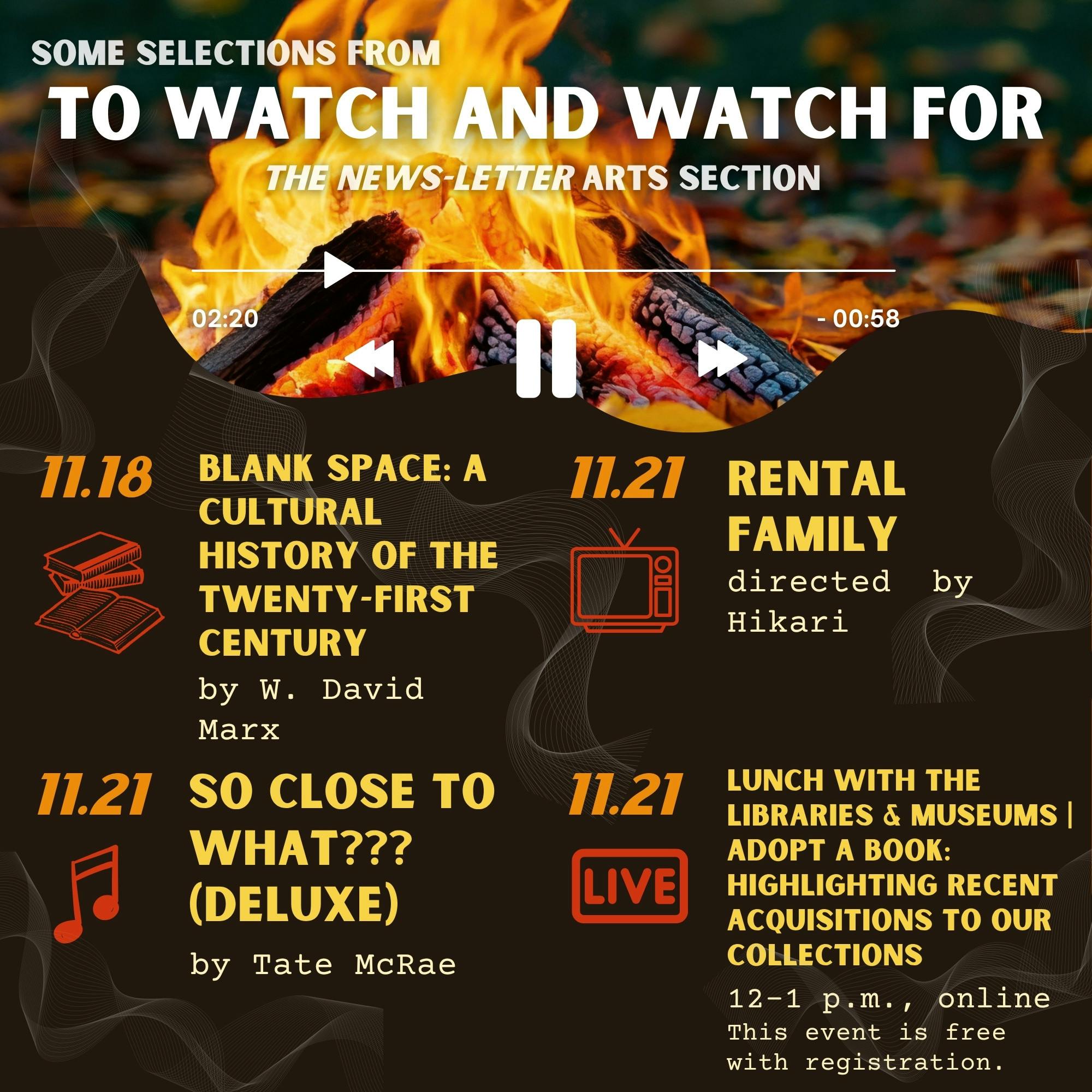 SYDNOR DUFFY / DESIGN & LAYOUT EDITOR
Tune in to these Thanksgiving-appropriate media recommendations. 