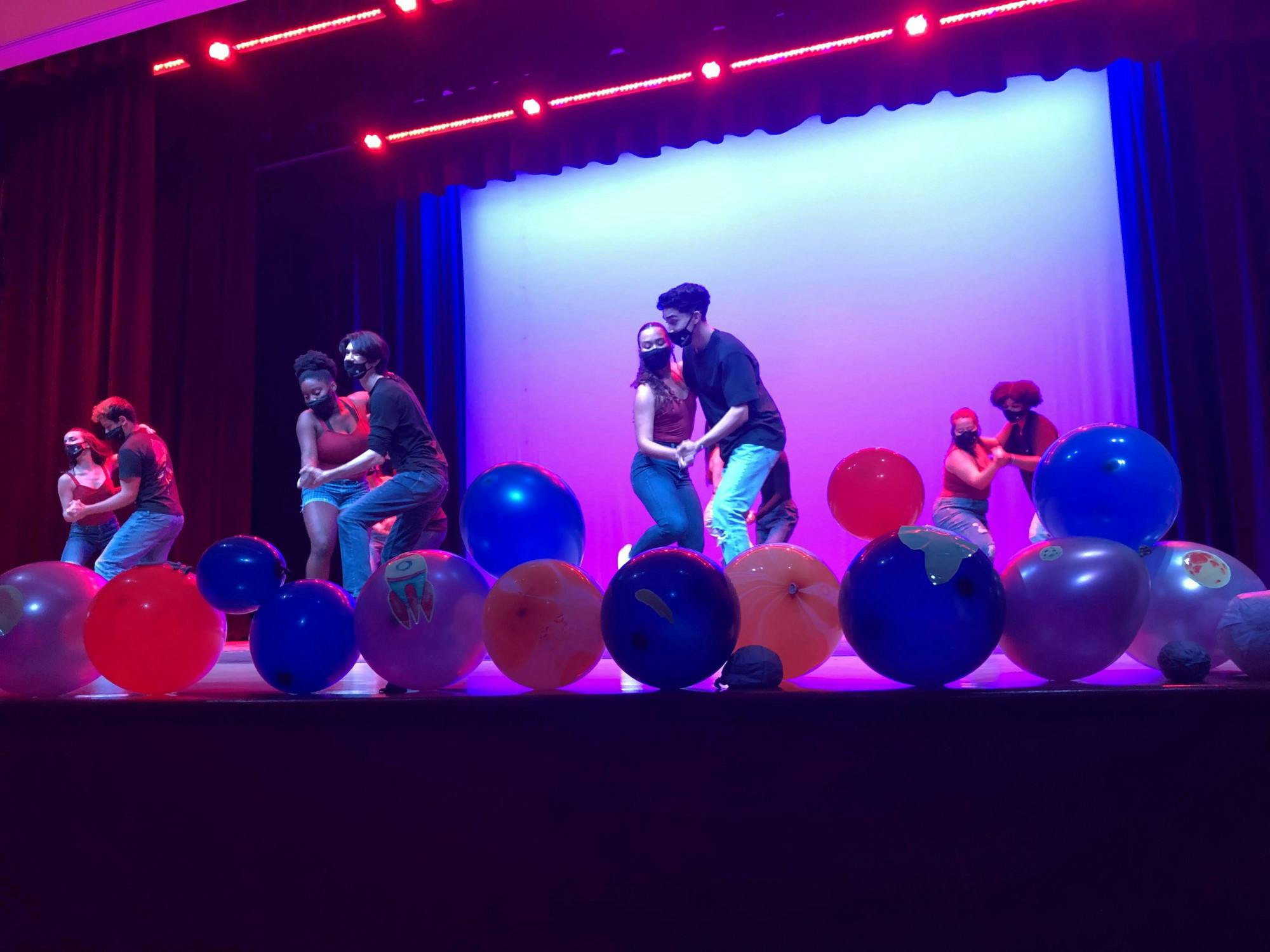 COURTESY OF MIN-SEO KIM
Performers dance in pairs onstage at the 13th Annual Slam Showcase + Benefit Show: SLAMMIN’ INTO SPACE.