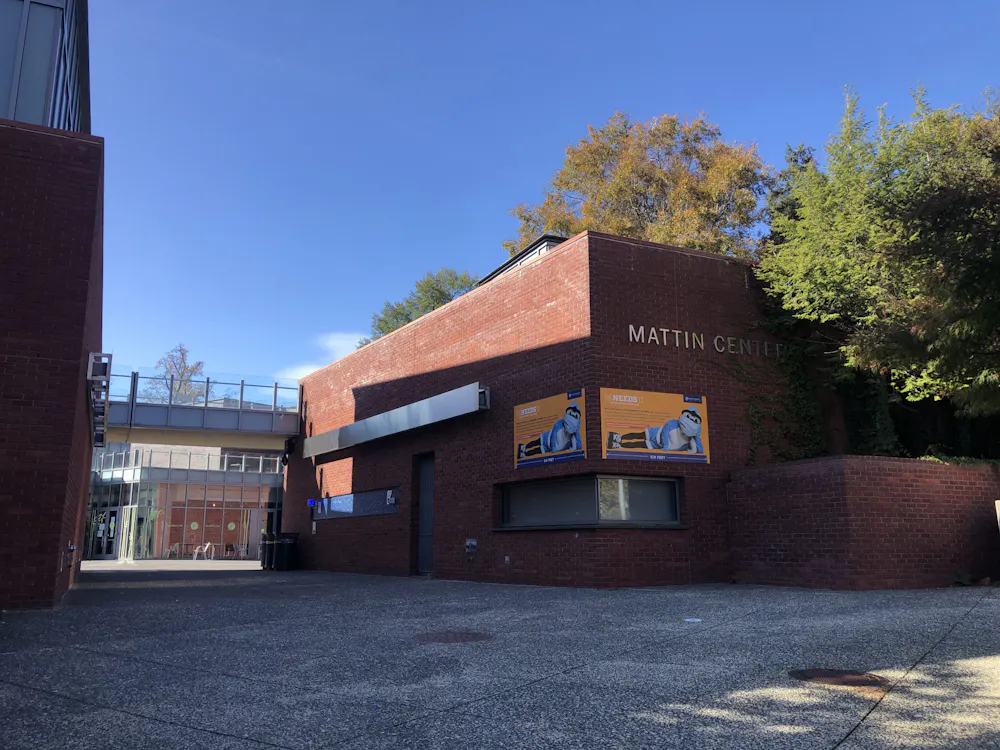 COURTESY OF CHRIS H. PARK
The entrance to the Mattin Center, located on the intersection between 33rd Street and Charles Street.