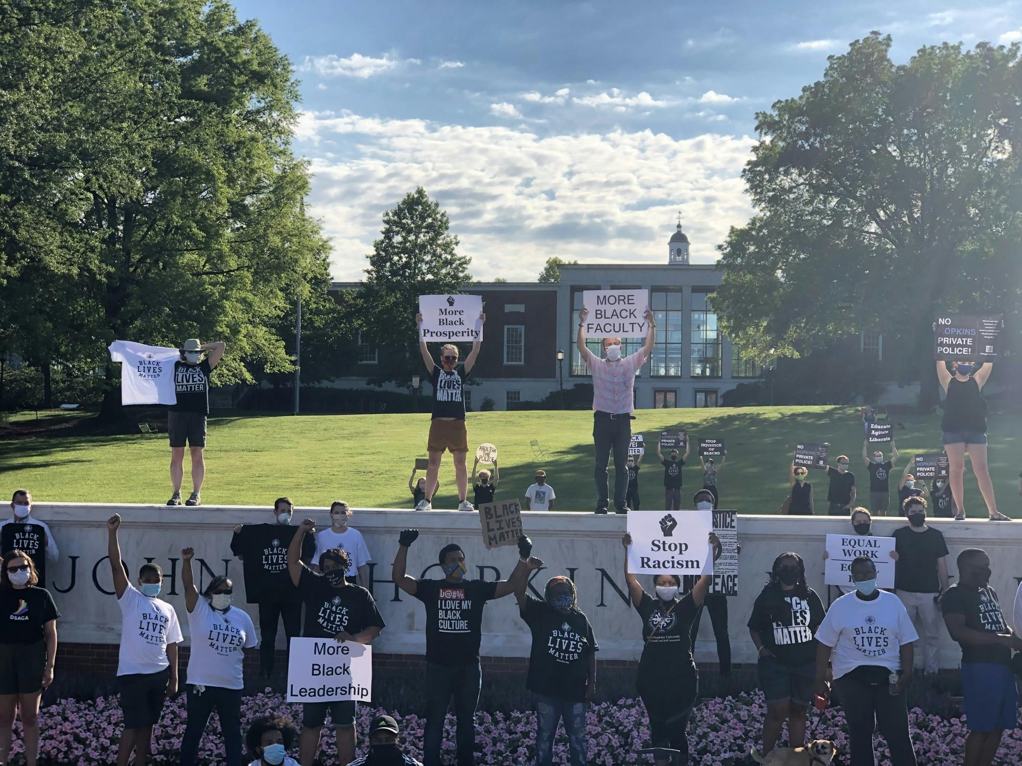 COURTESY OF RUDY MALCOM
The Black Faculty and Staff Association organized a peaceful demonstration on the eve of Juneteenth, a holiday celebrating emancipation.