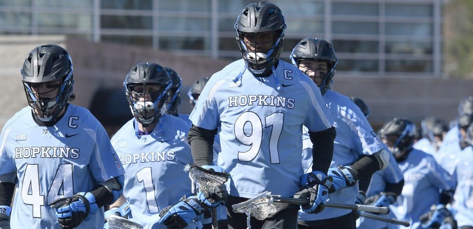 HOPKINSSPORTS.COM
Junior Shack Stanwick scored in his 43rd straight game for the Jays.