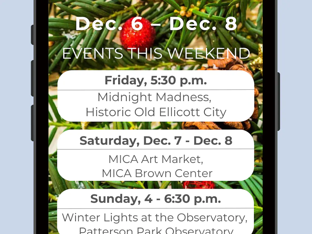 JIYUN GUO / DESIGN & LAYOUT EDITOR
Check out the MICA Art Market this Saturday to browse unique handmade goods! 