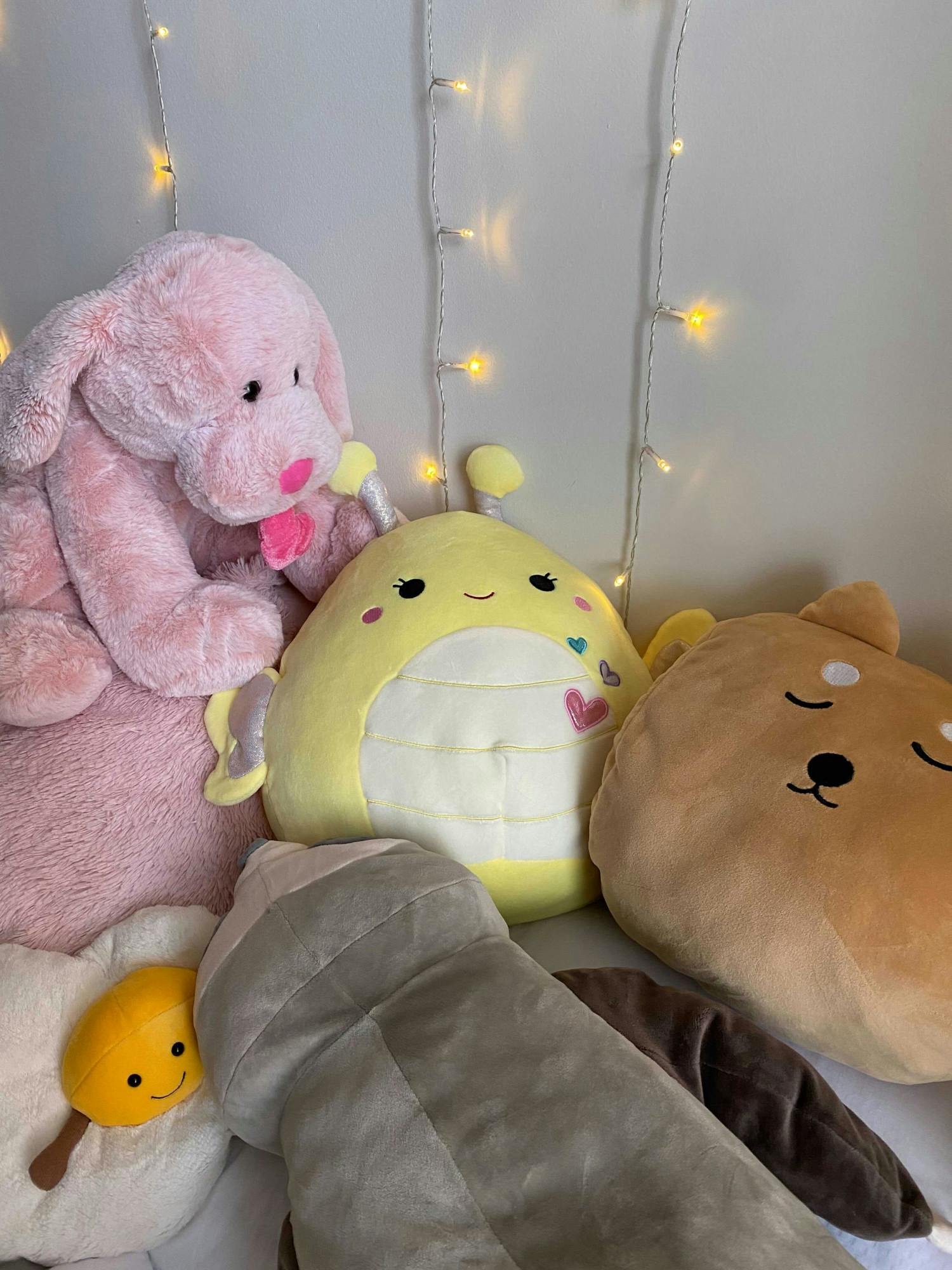 COURTESY OF ROSIE JANG&nbsp;
Jang enjoys the company of her Squishmallows.