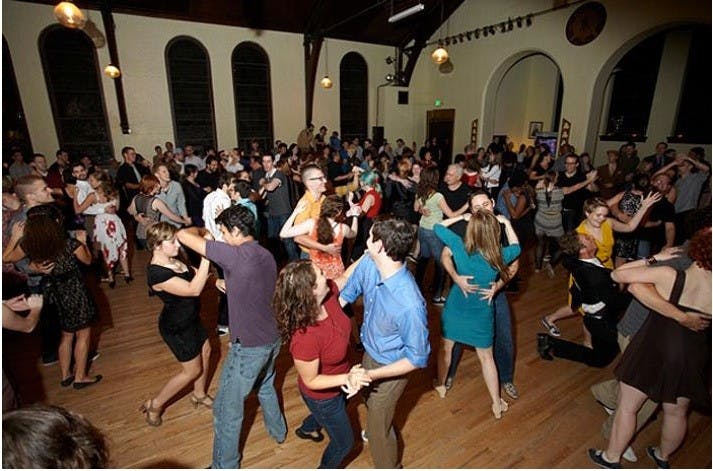 QUIIRBINU/CC-By-SA-4.0
Mobtown Ballroom in Pigtown hosts many events, including circus classes, swing and salsa dancing. 