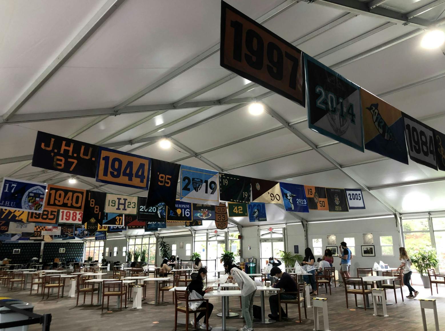 COURTESY OF RUDY MALCOM
Students participate in socially distanced arts and crafts in the Freshman Quad Annex.&nbsp;