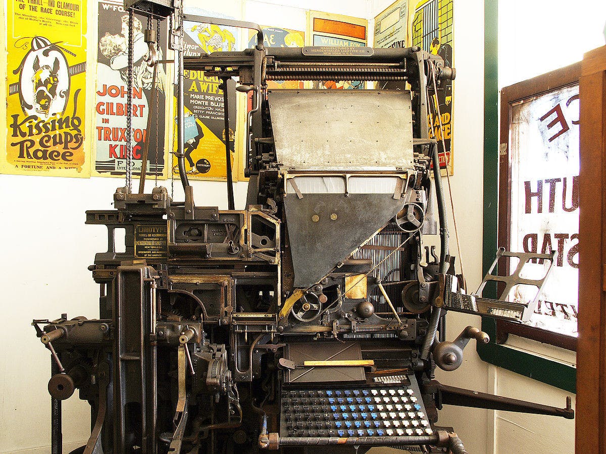 ULRICH LANGE / CC BY 2.0
When Hocherman worked at The News-Letter, the paper was set in “hot type” on a Linotype machine.