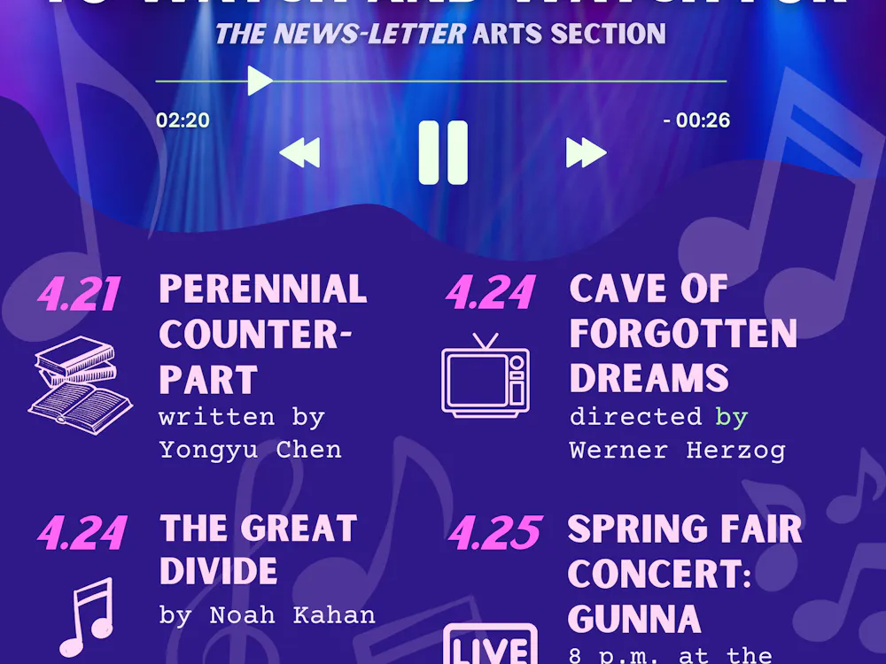 SYDNOR DUFFY / DESIGN & LAYOUT EDITOR
Pre-game our end-of-the-semester celebration a little earlier with these forthcoming selections.