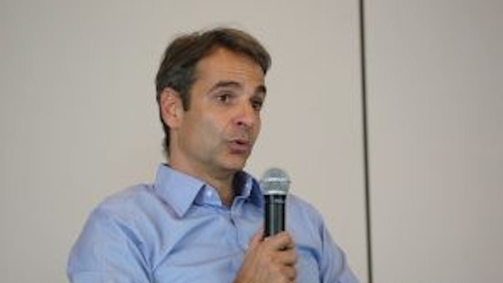 COURTESY OF DAVID SAVELIEV
Mitsotakis urged college students to get more politically involved.