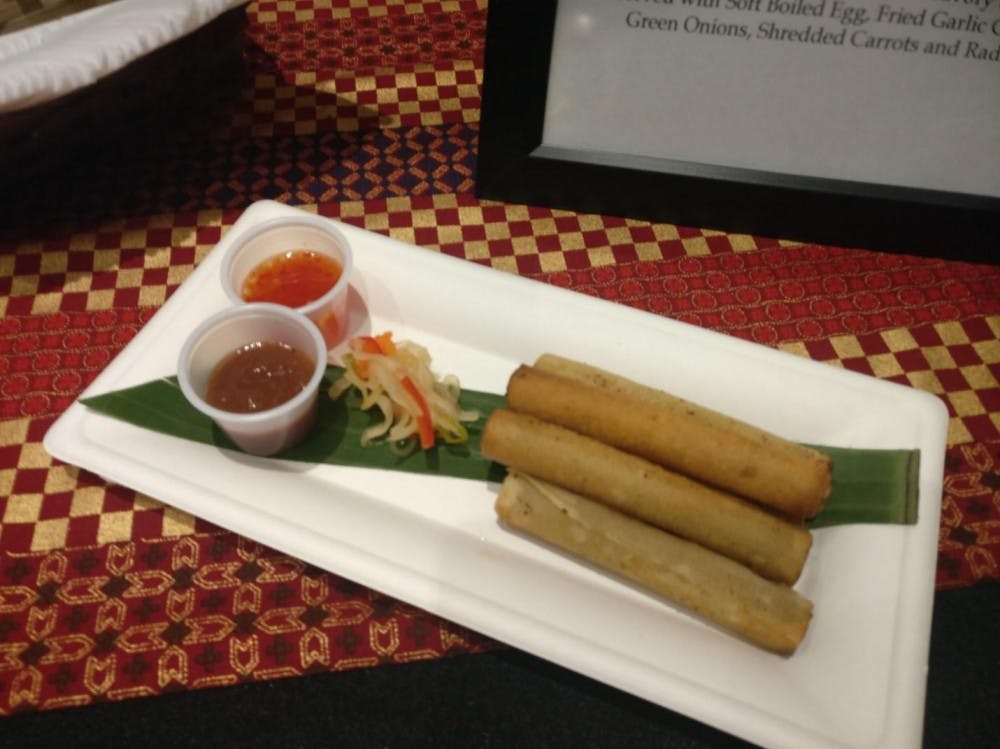 COURTESY OF JESSE WU
Lumpia, a Filipino dish served by Chef Rey Eugenio at his new pop-up.