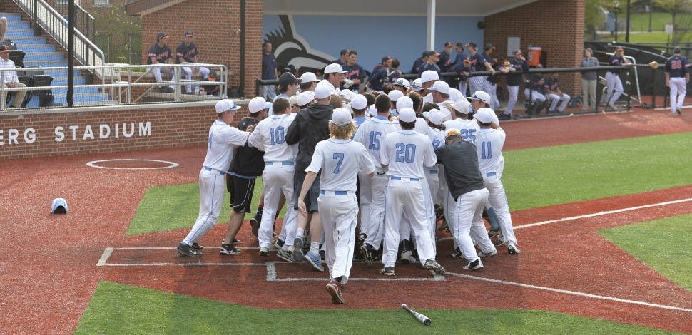 HOPKINSSPORTS.COM
The baseball team is riding high after upsetting the nation’s top teams.