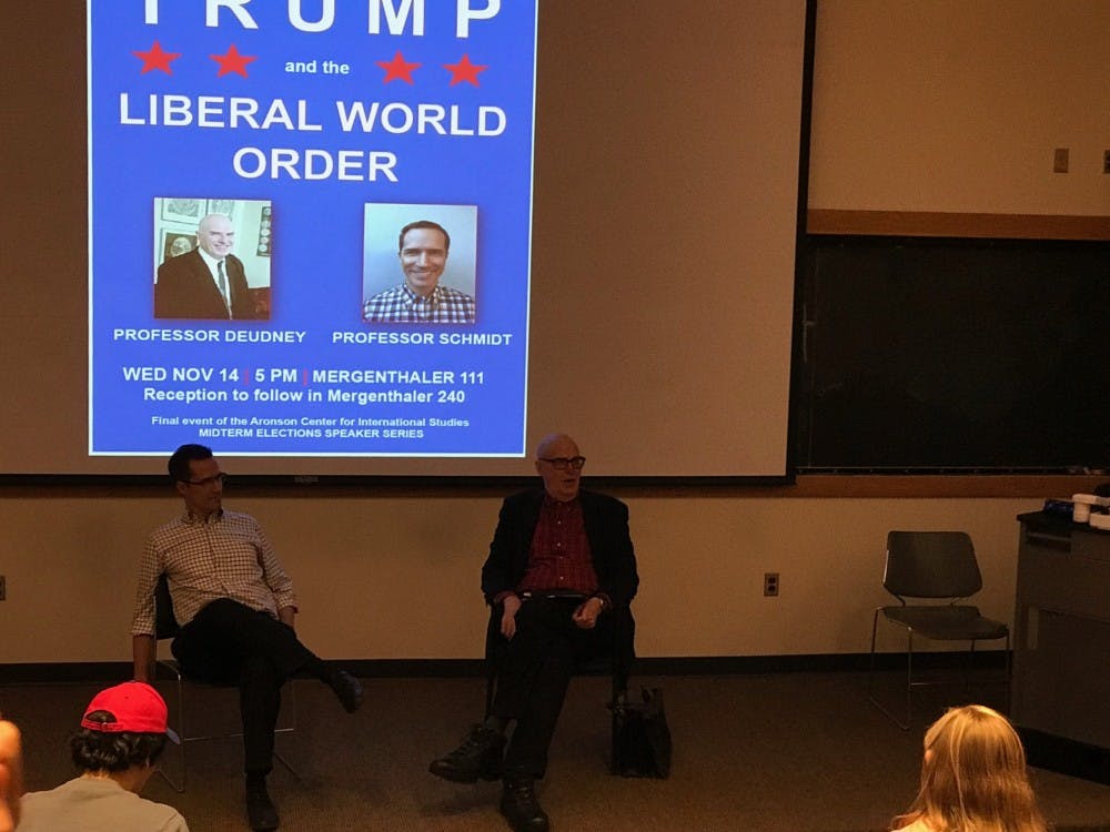 Speakers argue that Trump’s administration contradicts liberal democracy.