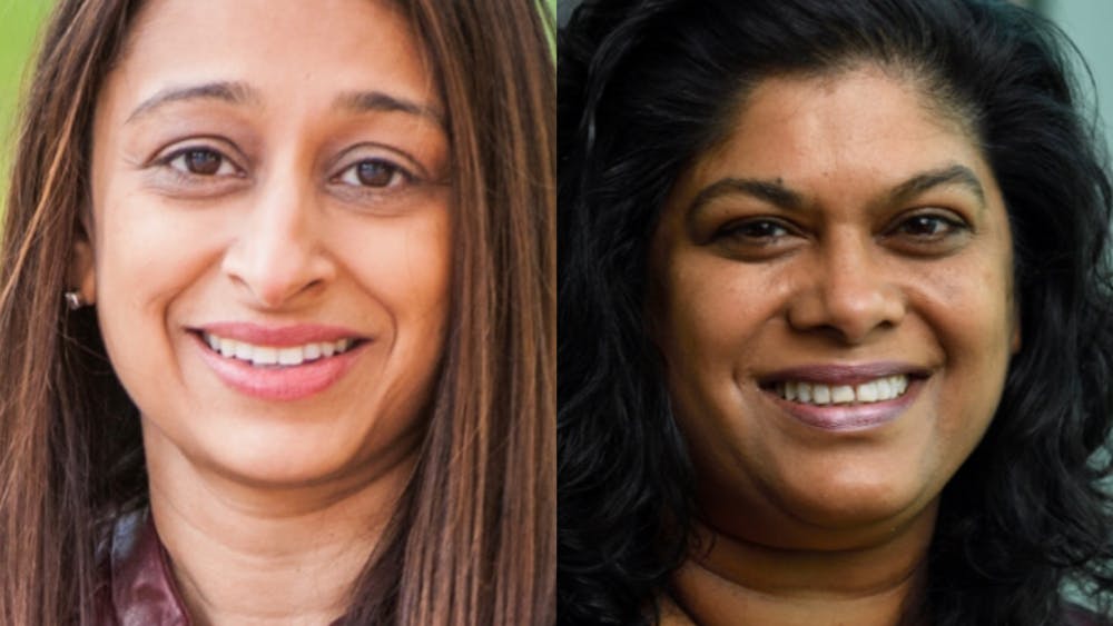 COURTESY OF NILOFER AZAD AND ASHANI WEERARATNA
Hopkins scientists Azad (left) and Weeraratna (right) discuss their careers thus far. 