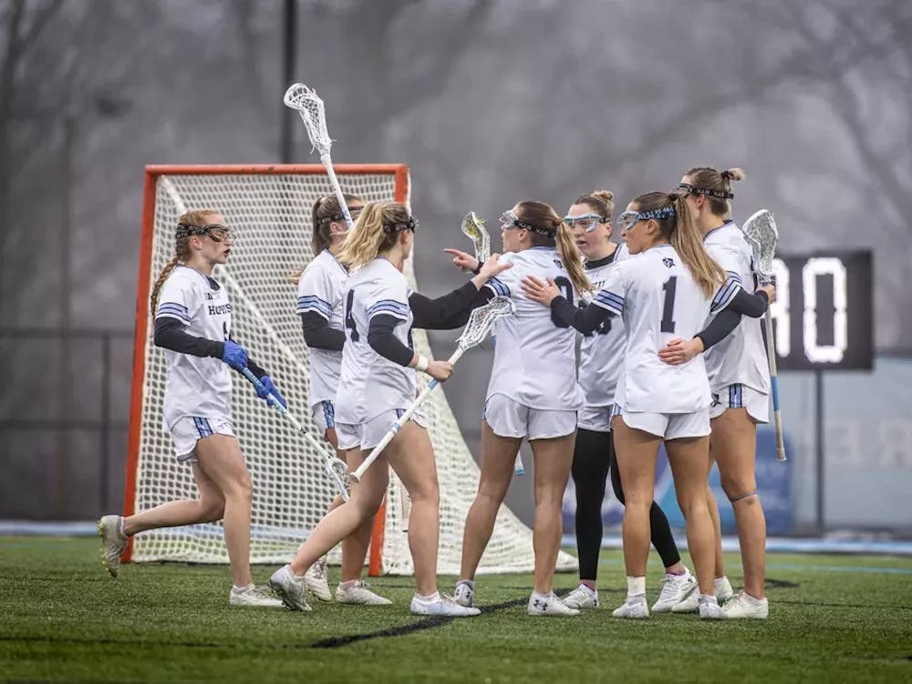 COURTESY OF HOPKINSSPORTS.COM
Hopkins’ women’s lacrosse team returned to Homewood field this week to shut down opponents, while the track and field teams traveled to an indoor championship.