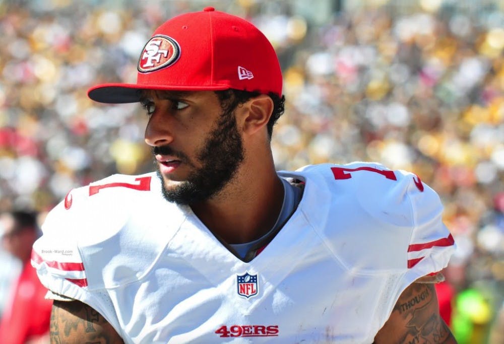  DAVE HOGG/CC-BY-2.0
Kaepernick’s decision to kneel has caused significant controversy.