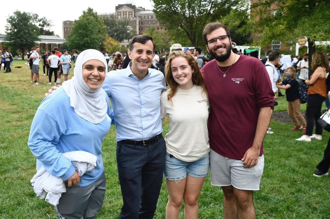 COURTESY OF MOE ALGHAWI
Hopkins students enjoyed gathering in large groups for outdoor activities after a virtual Hoptoberfest last year.