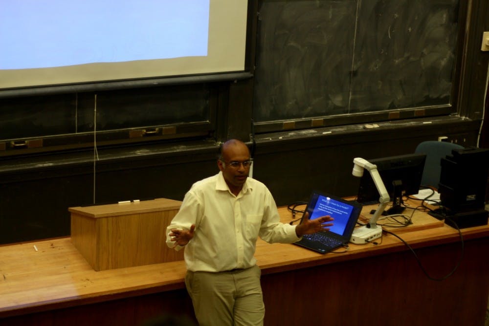 CINDY JIANG/PHOTO EDITOR
Prof. Gnanadesikan explained how his research overlaps with his faith.