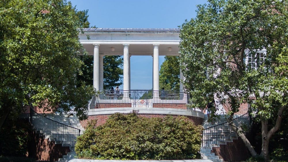LOUIE HOFFENBERG/PHOTOGRAPHY STAFF
Structural repairs to Krieger and the Colonnade are almost complete.