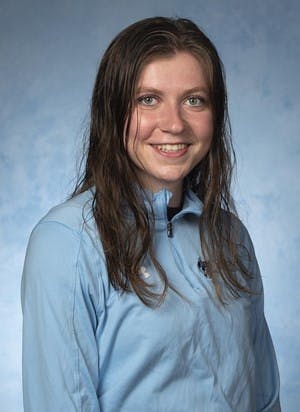 COURTESY OF HOPKINSSPORTS.COM
Sophomore Ashley Heidenrich placed second in a field of 275 at the Rowan Border Battle on Oct. 16.