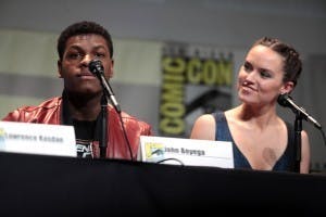  gage Skidmore/cc-by-sa-2.0
John Boyega and Daisy Ridley are the new stars of the Star Wars franchise, headlining The Force Awakens.